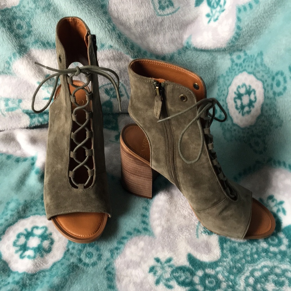 Franco Sarto Steffie Peep Toe Bootie